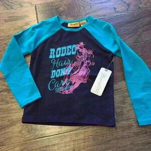 NWT Wrangler Rodeo Hair Don’t Care long sleeve shirt XS